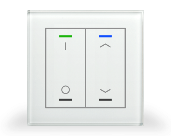 Glass Push Button II Lite I/O Persianas Blanco