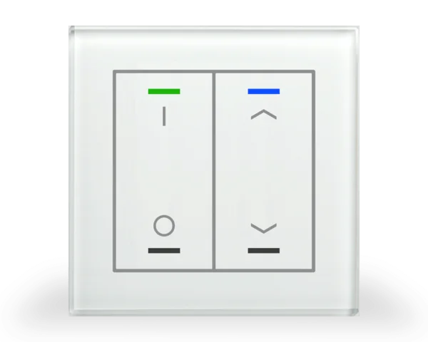 Glass Push Button II Lite I/O Persianas Blanco