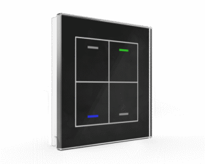 Glass Push Button II Lite 4 Negro