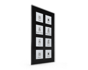 Glass Push Button plus 8 Black