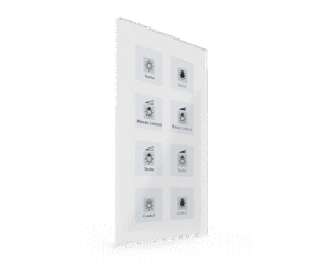 Glass Push Button plus 8 White