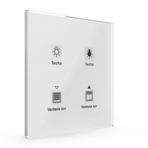 Glass Push Button plus 4 White