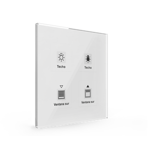 Glass Push Button plus 4 White