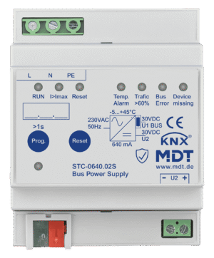 MDT Fuente de alimentación de bus MDT STC Secure, 640–1280 mA 230VAC