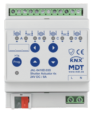 MDT Actuador de persianas MDT JAL Secure, 4–8 canales, 24 V DC