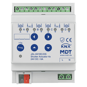 MDT Actuador de persianas JAL Secure, 4–8 canales, 24 V DC