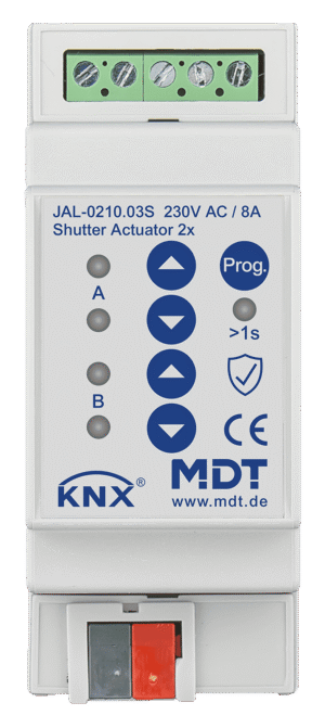 MDT Actuador de persianas MDT JAL Secure, 2–8 canales, 230 V AC
