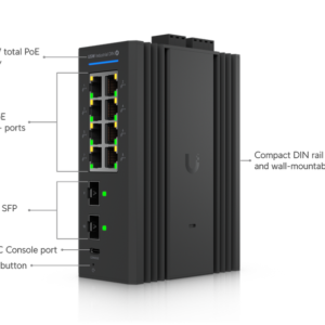 UniFi Industrial DIN 8 PoE - USW-Industrial-DIN-8-PoE