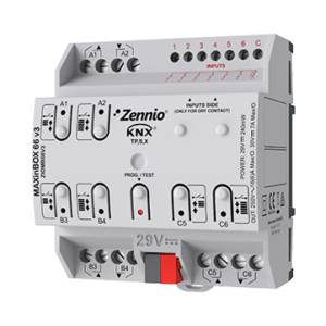 MAXinBOX 66 v3 Actuador multifunción con KNX Secure - 6 salidas 16A / 6 entradas A/D