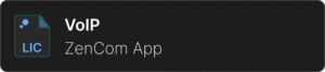 Zennio ZenCom app License - 1 por vivienda y cuenta.Recepción de llamada desde Zennio GetFace IP (Válida por 5 años)