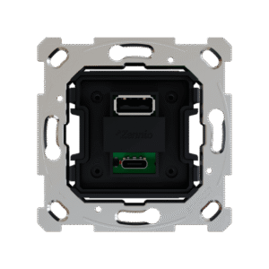 Zennio ZS55/ZS70. Cargador USB doble tipo C+A - 5 V / 3,5 A (sin tapa)