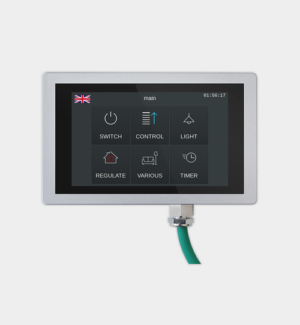 Arcus-EDS Touch-IT-AC4-IP65 - Pantalla táctil KNX de 4,3 pulgadas, acabado plata