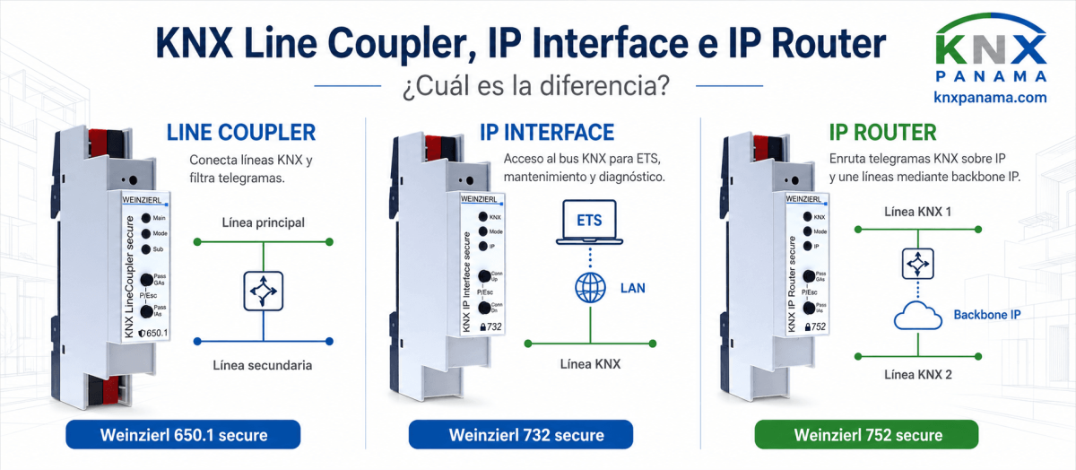 KNX Line Coupler IP Interface e IP Router